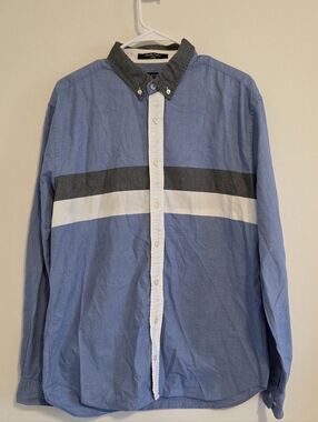 Gant Blue Tumbled Oxford Fitted Button Down Shirt